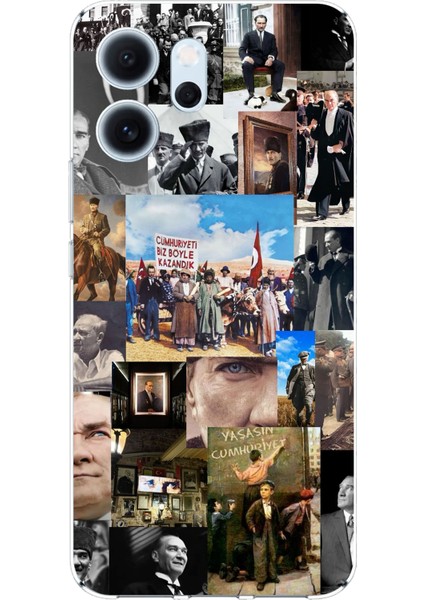 Oppo Reno 14F Uyumlu Atatürk Cumhuriyet Baskılı Silikon Kılıf