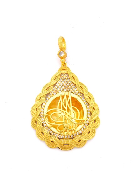 Altın Kaplama Tuğralı Kolye Ucu TGR-716