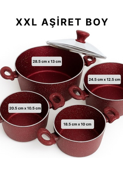 Granit Tencere & Grill Tava Seti 9 Parça Kalın Malzeme Xxl Aşiret Boy Uzun Ömürlü Çeyizlik fiyatları