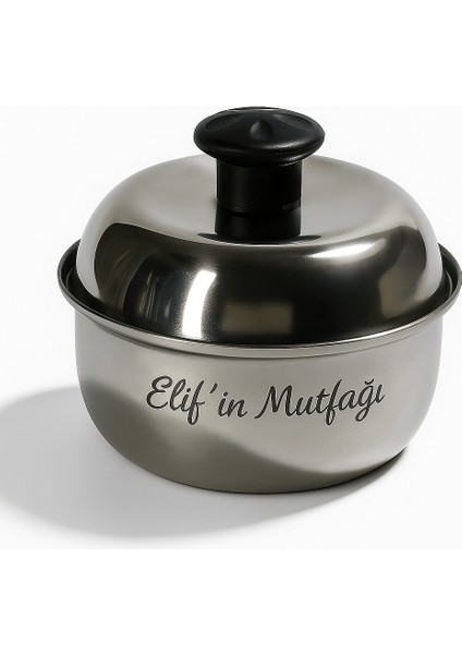 Hediye Kişiye Özel Sosluk & Baharatlık & Şekerlik Paslanmaz Çelik Lazer Yazı Kazıma 8x6 cm