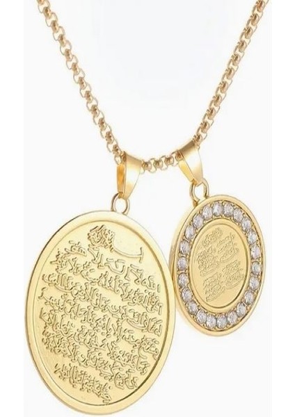 Taşlı Ayetel Kürsi Kolye