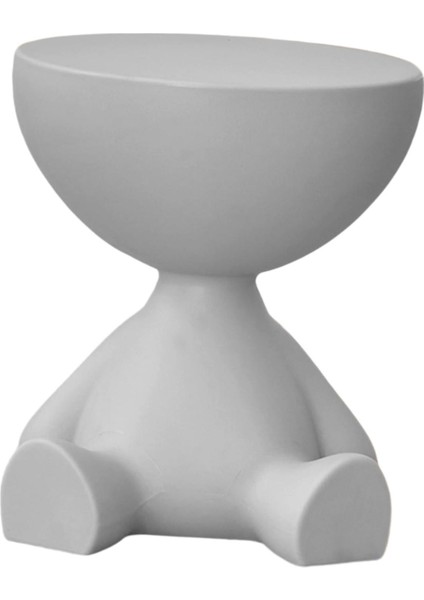 Küçük Yuvarlak Yan Sehpa Düz Başlık Aksesuarları Balkon Gri (Yurt Dışından) fiyatları