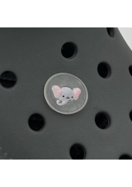 Terlik Süsü ve Aksesuarı , Çanta Süsü – Renkli Jibbitz Dijital Fil Görselli Figür Aksesuarı