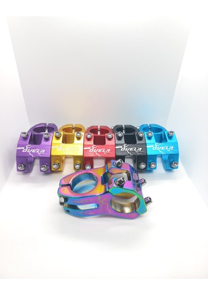 Bisiklet Gidon Boğazı Mtb Bmx Yol Yarış Uyumlu - 31.8mm Alüminyum Güçlü Boğaz Rainbow Renkli fırsatları