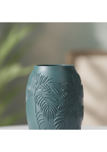 Pamore Dekoratif Vazo - Çam Yeşili / Ahşap Tabanlı fırsatları