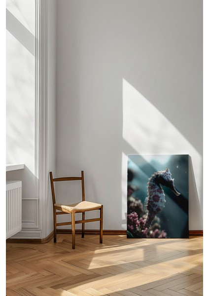 Porselen Denizatı - Kanvas Tablo - Çiçek Desenli Mistik Sualtı Duvar Dekoru modelleri