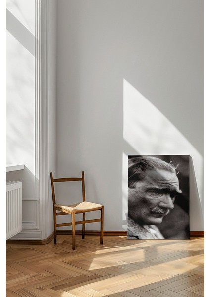 Kararlı Bakış - Kanvas Tablo - Siyah Beyaz Dramatik Portre Duvar Dekoru modelleri