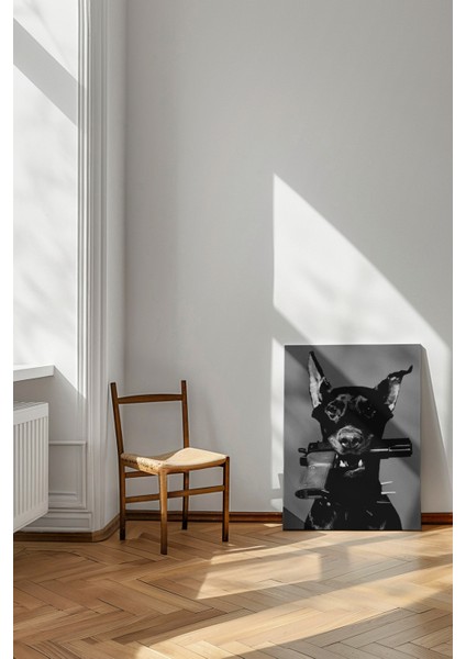 Bad Dog - Kanvas Tablo - Siyah Beyaz Street Art Pop Art Duvar Dekoru modelleri