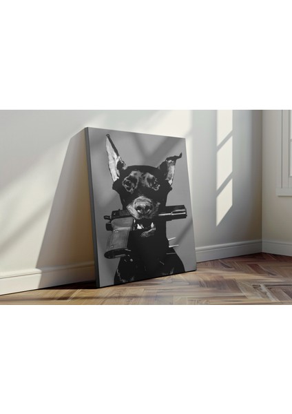 Bad Dog - Kanvas Tablo - Siyah Beyaz Street Art Pop Art Duvar Dekoru fırsatları