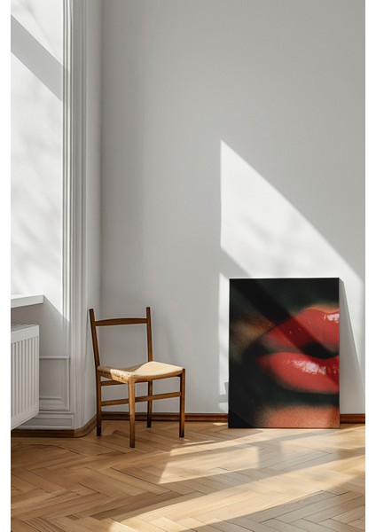 Kırmızı Ruj - Kanvas Tablo - Pop Art Close Up Modern Duvar Dekoru modelleri