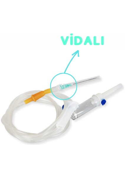 Serum Seti 25'li Paket Yeşil Uçlu (Vidalı)