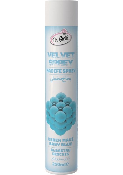 Kadife (Velvet) Sprey Gıda Boyası Bebe Mavi 250 ml