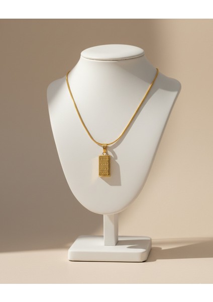 Çelik Külçe Altın Kolye Modeli Gold Mini Külçe Kadın Kolye fiyatları