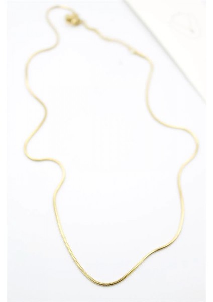 Ieg Yılan Zincir Kolye - 46CM - Altın