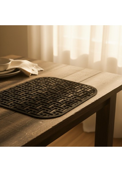 2 Adet Dikdörtgen Keçe Amerikan Servis 33X44-DESENLI Amerikan Servis