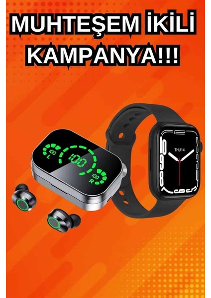 Yeni Nesil Akıllı Saat ve Ucuz Kaliteli Bluetooth Kablosuz Kulaklık Amoled Ekran - MCT3084-6533 fiyatları