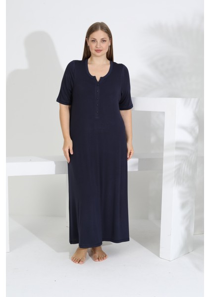 Kadın Bambu Kısa Kol Gecelik