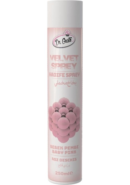 Kadife (Velvet) Sprey Gıda Boyası Bebe Pembe 250 ml