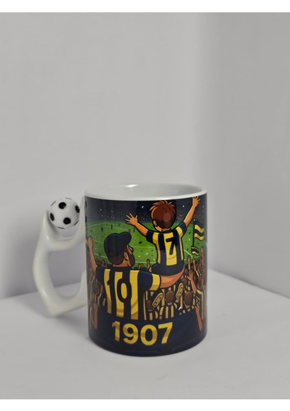 Fenerbahçe Taraftarına Özel Kişiselleştirilebilir Porselen Kulplu Bardak | Yelkovanstudio
