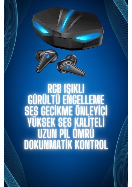 Bluetooth Kulaklık Oyuncu Kulaklığı Rgb Işıklı Oyunlarda Düşük Gecikme - N057J568-M95057