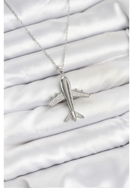 Zarif Boyunlar Için Silver Çelik Zincirli Uçak Kadın Kolye fiyatları