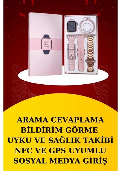 Wireless Şarjlı Akıllı Saat ve Dijital Göstergeli Kablosuz Bluetooth Kulaklık - MCT1361-7999 modelleri