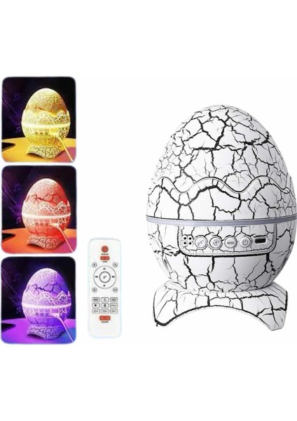 Dinozor Yumurtası Gece Masa Lambası Bluetooth Hoparlör 14 Renk Seçeneği - MCT3096-4104 fırsatları