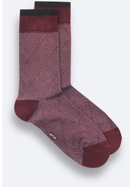 Erkek Bordo Desenli Bambu Soket Çorap A52Y8500 fiyatları