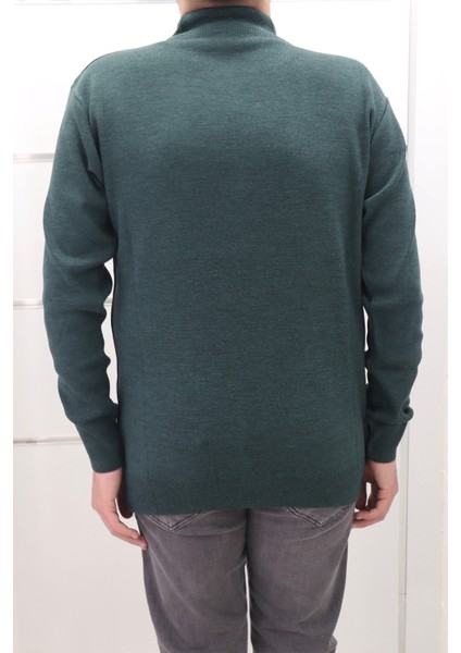 Fistan Store Erkek Desenli Spor Kesim Rahat Kalıp Yarım Balıkçı Yaka Kışlık Yünlü Kazak modelleri