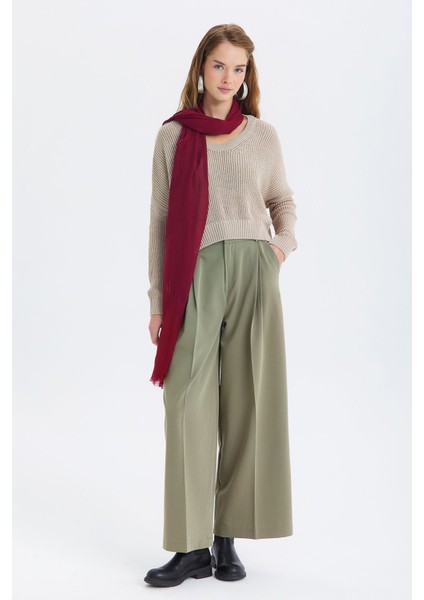 Ince Dökümlü Bambu Şal Mavi Bordo modelleri