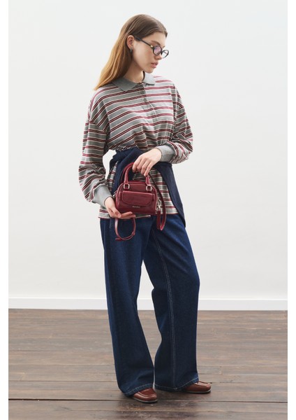 Polo Yaka Oversıze Tshırt Gri fiyatları