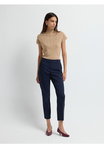 Paçası Yırtmaçlı Yandan Cepli Pantolon Lacivert 15326539168