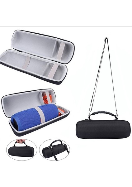 Charge 3 Için Bluetooth Uyumlu Hoparlör Kılıfı Koruyucu Kılıf Eva Saklama Çantası - Beyaz Iç (Yurt Dışından)