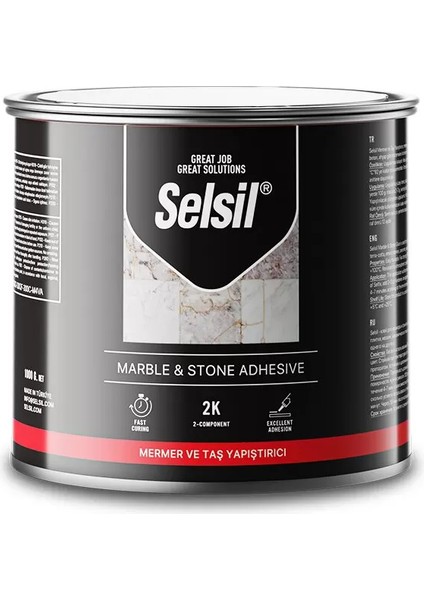 Selsil Mermer - Taş Teneke Seramik Yapıştırıcı 250GR (4172)