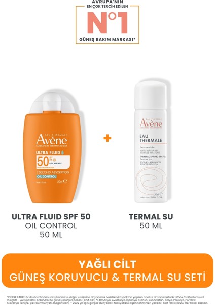 Yağlı Cilt Güneş Koruyucu & Termal Su Seti ( Ultra Fluid Spf 50 Oıl 50 ml + Termal Su 50 Ml)