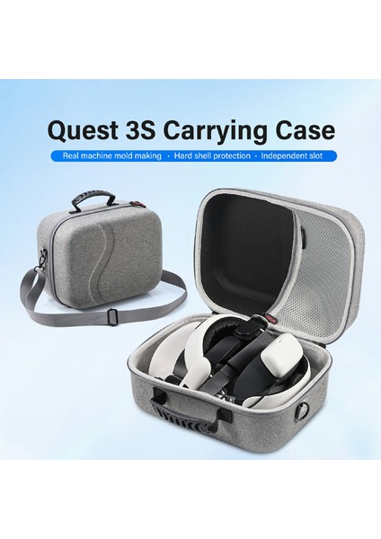 Startrc Games Meta Quest 3s Taşıma Çantası Kare Büyük Kapasiteli Saklama Çantası - Gri (Yurt Dışından) modelleri