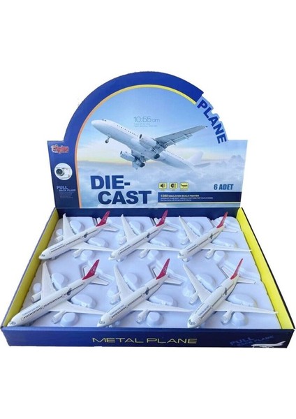 bulurum hw180 2823 red cb ışıklı sesli metal yolcu uçağı