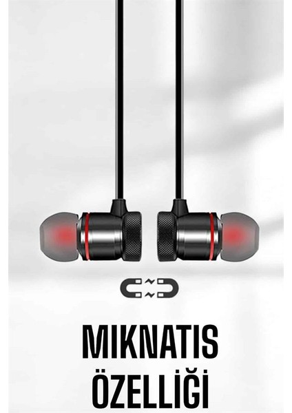 bulurum mikrofonlu kablosuz sport kulak ıçi mıknatıslı kulaklık