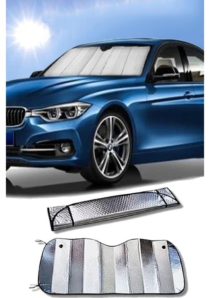 Araba Ön Cam Güneşlik Ultraviyole Güneş Korumalı 130X60 cm Ithal Oto Ön Cam Güneş Koruyucu