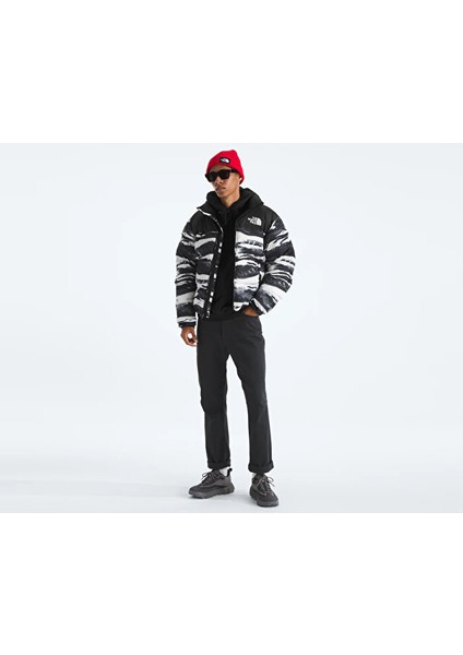M 1996 Retro Nuptse Jacket -Print Erkek Outdoor Montu (700 Dolgu Kaz Tüyü) NF0A8D16DJI1 Siyah indirimleri