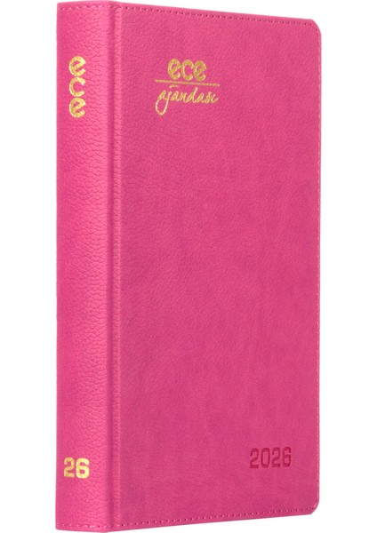 Ece-Kemer Koyu Pembe Çizgili Günlük 14X20 2026 fiyatları