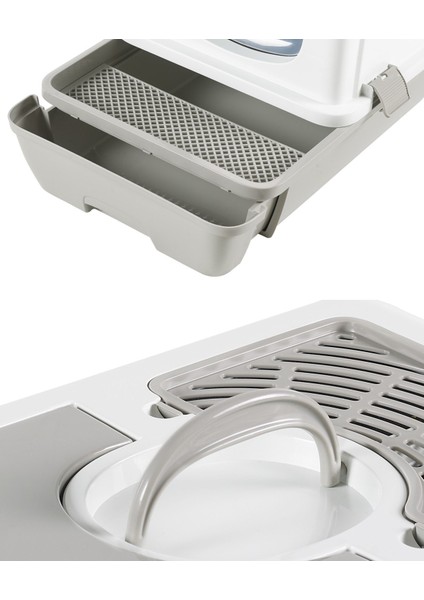 Orta Boy Çekmeceli Kapalı Kedi Tuvaleti Paspas ve Kürek Hediyeli fırsatları