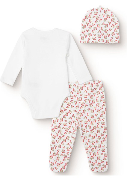 Kız Bebek Body-Patikli Alt-Şapka Interlok Bisiklet Yaka Uzun Kol Patikli Paça fiyatları