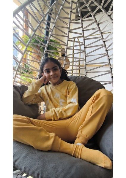 Erkek Kız Çocuk Alt Üst Takım Unisex Uzun Kollu Eşofman Rahat Spor Şık Modern Tasarım Ribanalı