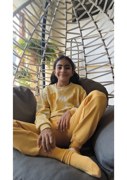 Erkek Kız Çocuk Alt Üst Takım Unisex Uzun Kollu Eşofman Rahat Spor Şık Modern Tasarım Ribanalı fiyatları