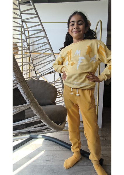 Erkek Kız Çocuk Alt Üst Takım Unisex Uzun Kollu Eşofman Rahat Spor Şık Modern Tasarım Ribanalı fırsatları