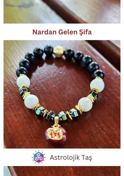 Astrolojik Doğal Taş Nar’dan Gelen Şifa Doğal Taş Bileklik - Yıldız Taşı & Ay Taşı modelleri