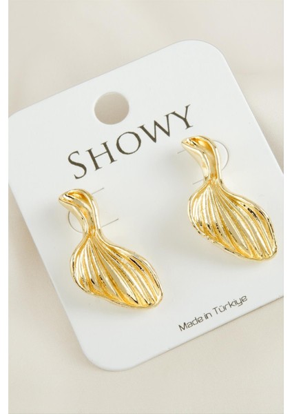 Deniz Kabuğu Tasarımlı Yeni Sezon Metal Küpe