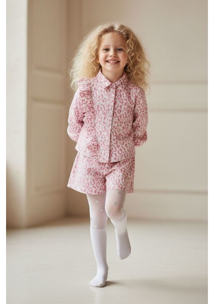 Asimetrik Leopar Desenli Kız çocuk takım - Pembe fiyatları