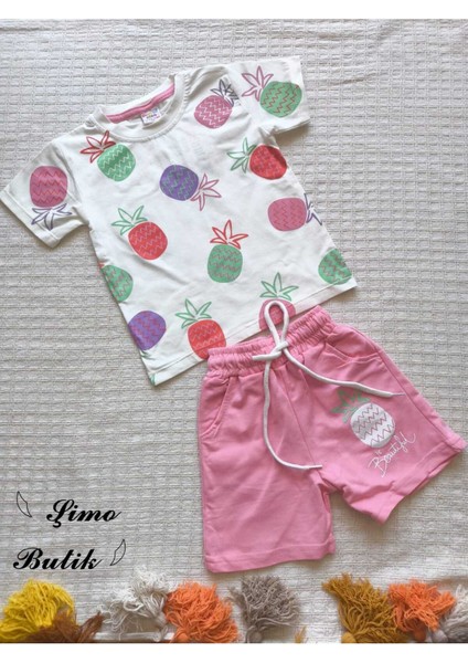Kız Çocuk Şortlu Takım Ananaslı indirimleri